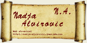 Nadja Alvirović vizit kartica